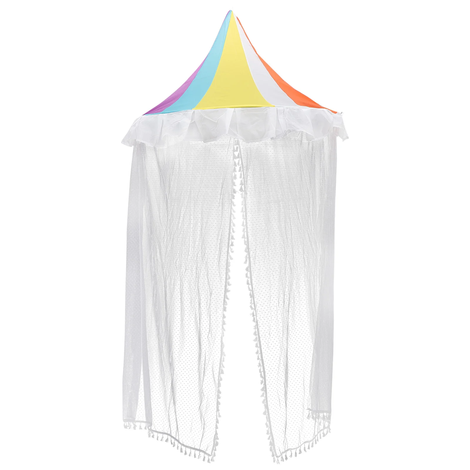 

Crib Canopy Dome Castle Tent Girl Half for Girls Bed Fairy Net Kids Reading Child
