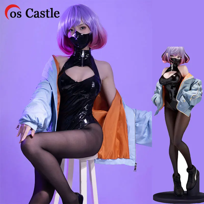

Cos Castle Game Anime Prototype Astrum Design Luna Cosplay Costume Adult Men Women Outfits Jacket Top Black Bodysuit Sexy