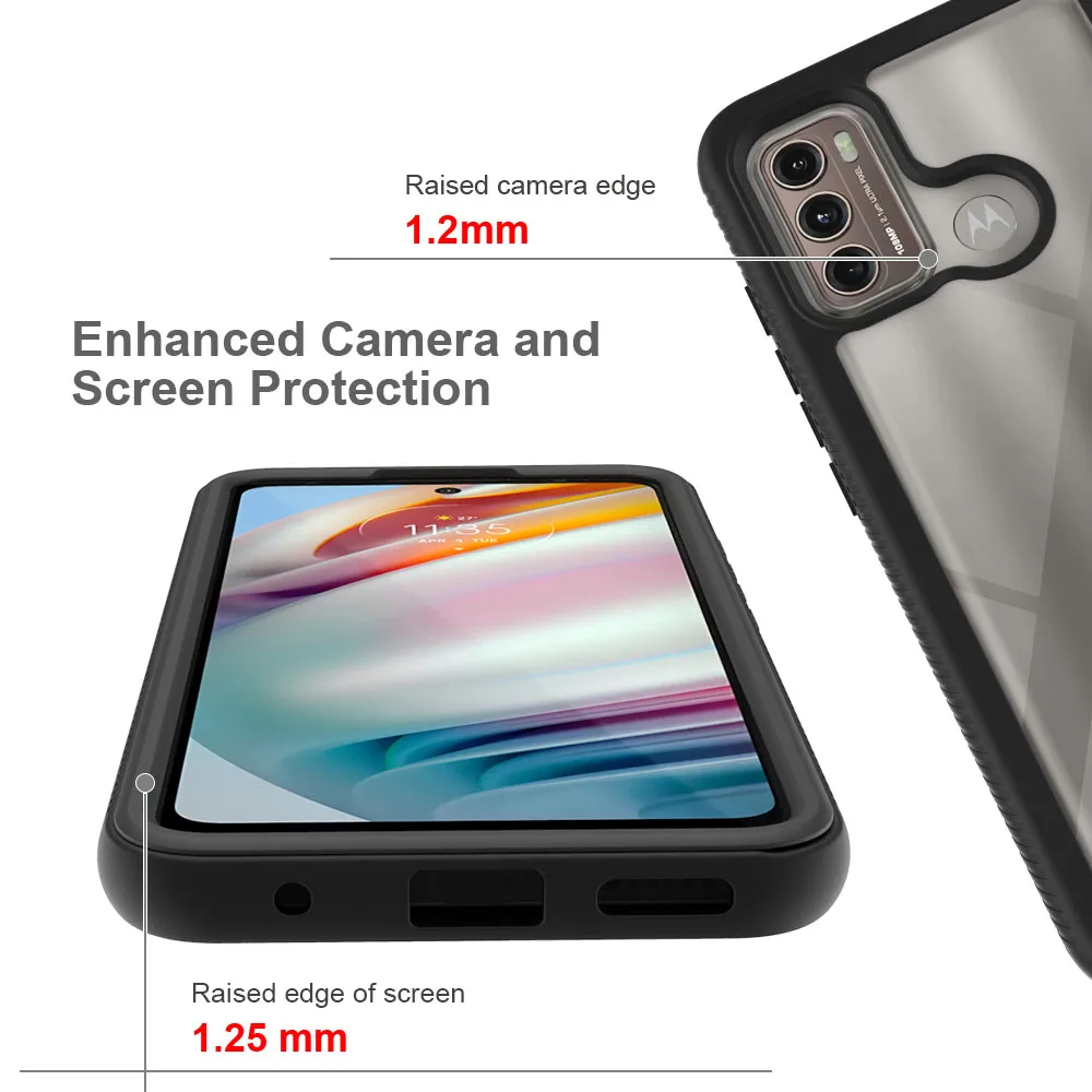 360 Full Body Transparent Screen Protector Case with Built-in Heavy Duty PET Cover