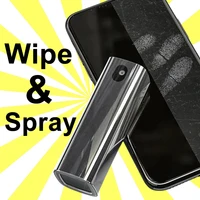 2in1 Microfiber Screen Cleaner Spray Bottle Set Mobile Phone Tablet Computer Microfiber Cloth Wipe Cleaning Kit Glasses Wipes 1