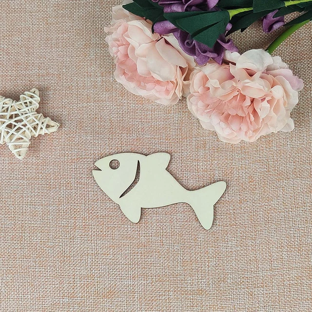 20pcs Wooden Fish DIY Crafts Cutouts Unfinished Wood Ornaments Gift Tags  for Wedding Birthday Party Decorations - AliExpress