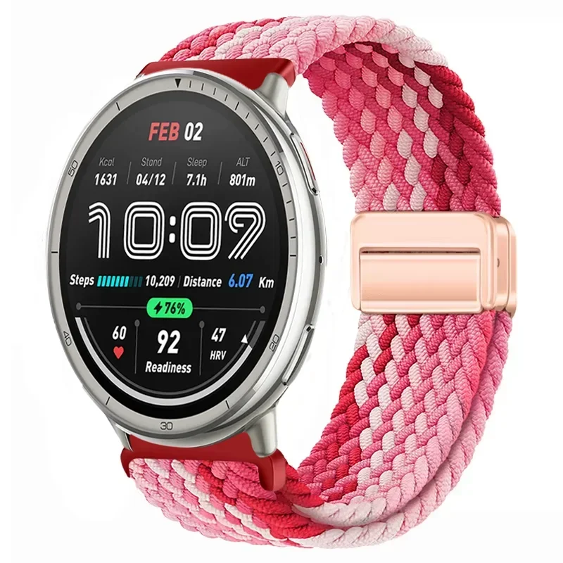 Magnetic Nylon Braided Smartwatch Strap - 20mm/22mm, Sports Watchband Bracelet