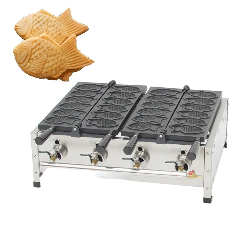 

semi-automatic taiyaki fish waffle maker machine/delimanjoo cake bakery machine for family business