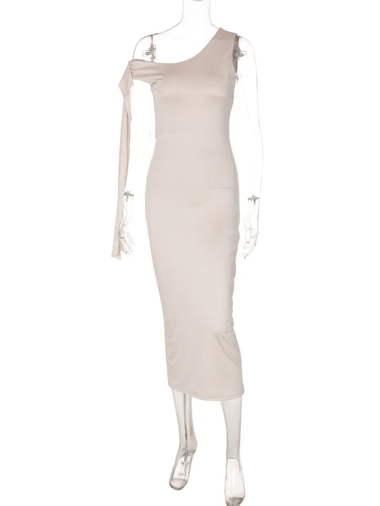 Off-Shoulder Patchwork Slim Dress Women's Bandage Sleeveless Backless Fashion Elegant Party Dress New Female Long Dress