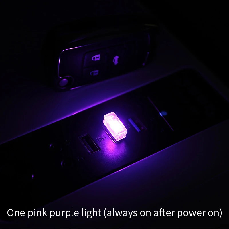 Compact USB LED Car Interior Atmosphere Light - Colorful Decorative Lamp and Emergency Lighting Accessory