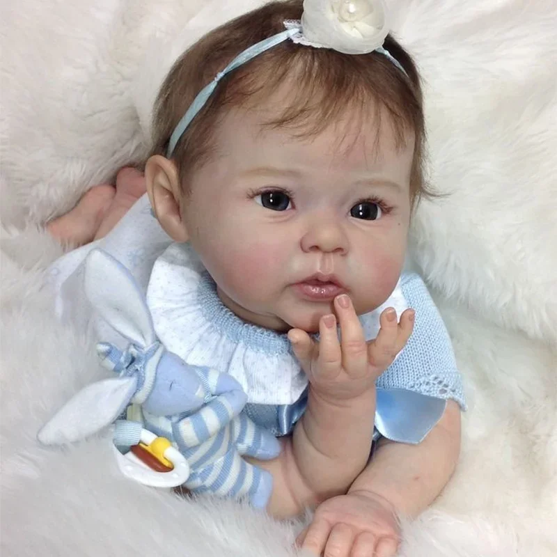 20inch Reborn Baby Girl Doll Already Painted Finished and Unpainted Unfinished Lifelike Soft Cloth Body Visible Veins