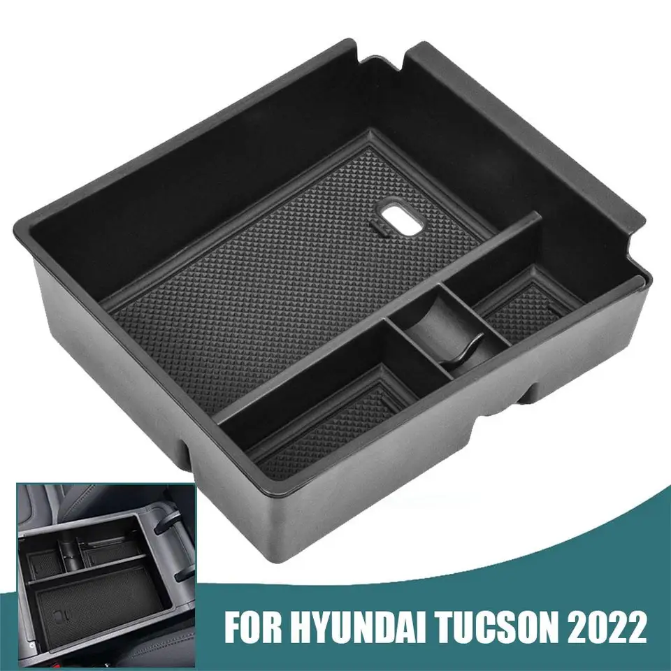 Boîte De Rangement Pour Console Centrale Hyundai Tucson 2025-2026 - Organisateur D'accoudoir En ABS Noir
