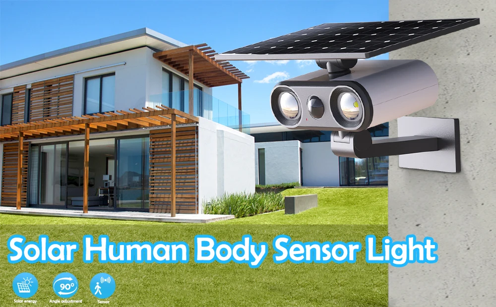 Description Picture 2 of itemSolar Lights Outdoor Motion Sensor Solar Dummy Fake Camera Monitoring Wall Lamp Solar Security Lights 3 Modes Garden Patio ﻿