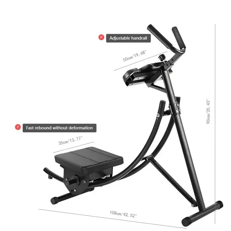 Good Sport Adjustable Ab Exercise Bench Ab Waist Abdominal Crunch Coaster Core Trainer Home Training