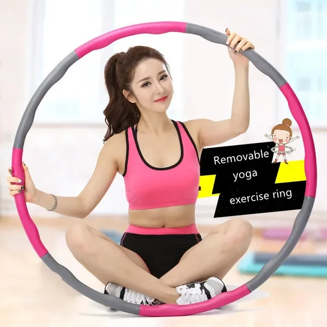 Yoga Detachable Pilates Hoop Waist Exercise Slimming Sports Hoops Body Building Massage Gym Loss Weight Hoop 1pc 9/8/7 Tubes