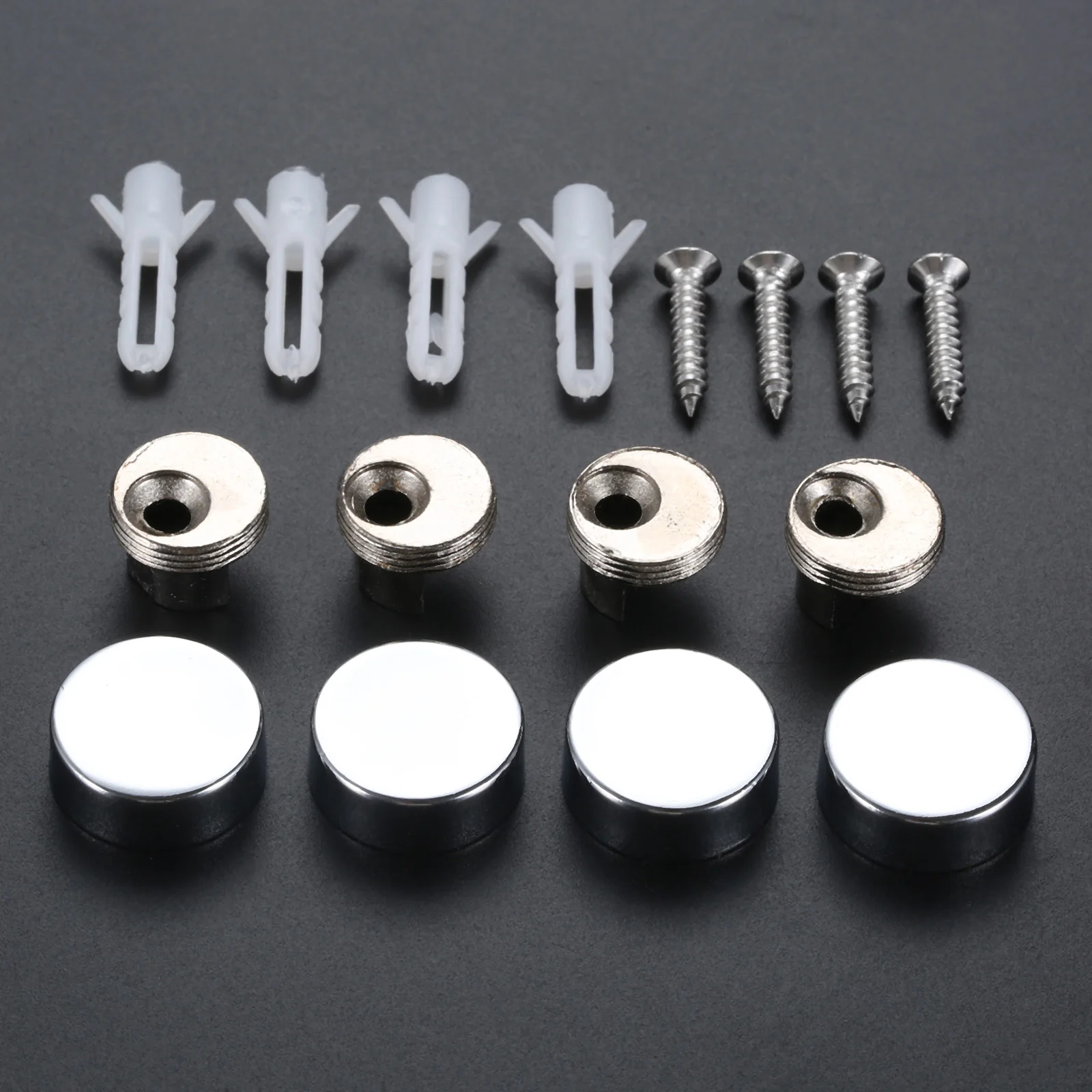 4Pcs 20mm Bathroom Mirror Hinger Fixed Clip 6-7mm