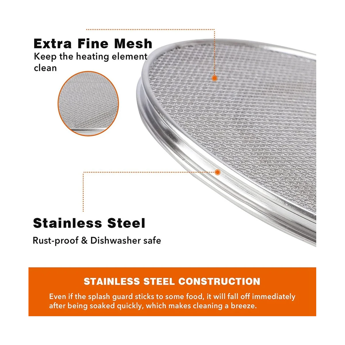 Stainless Steel Splatter Shield splatter shield accessories For Ninja Foodi FG551 Accessories for Ninja Foodi Smart XL 6-In-1 Indoor Grill Reusable