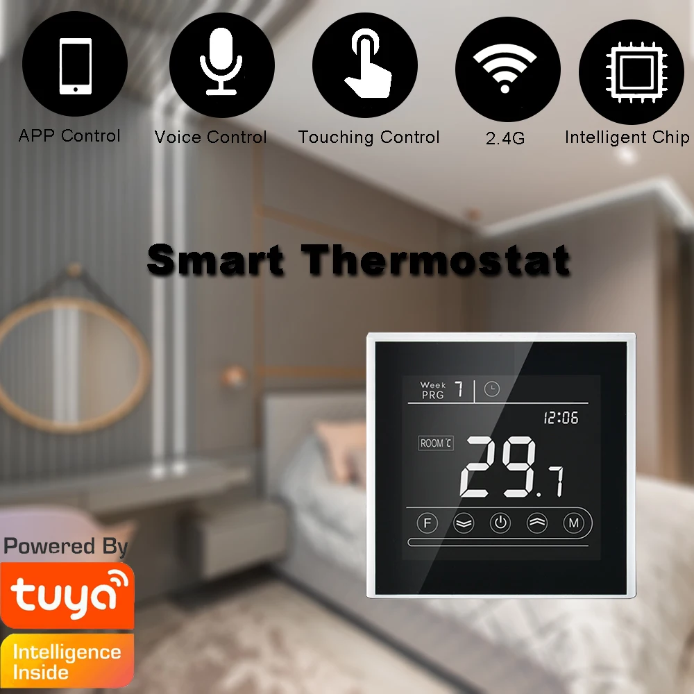 95~240V WIFI Thermostat MK70 for Water heating Electric heating Gas boiler  Touch screen Temperature controller with Smart Home - AliExpress
