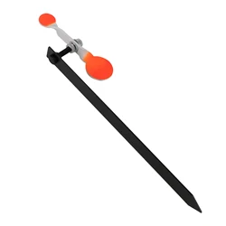 Durable Stainless Steel Spinning Target for Hunting and Practice | Portable Ground Stake Design (Orange)