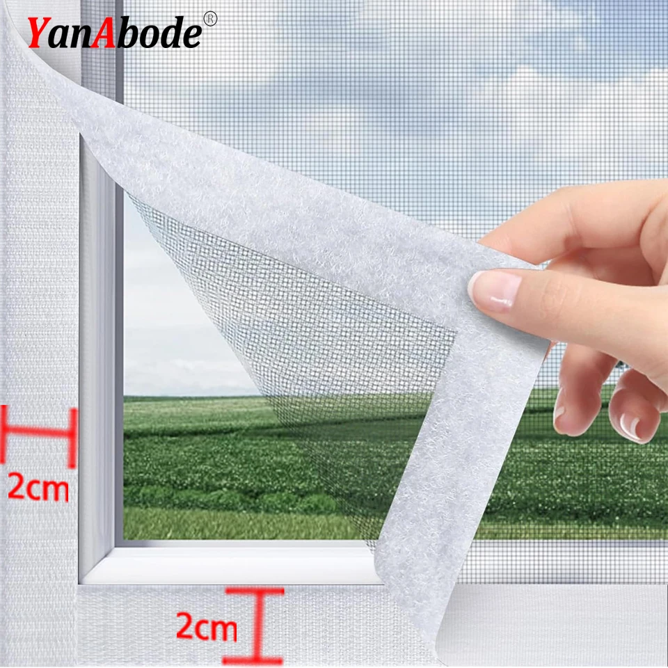 Window Screen Mosquito Net White Edge Mesh Sturdy Reusable Easy Clean Install Fiberglass Net Anti-mosquito