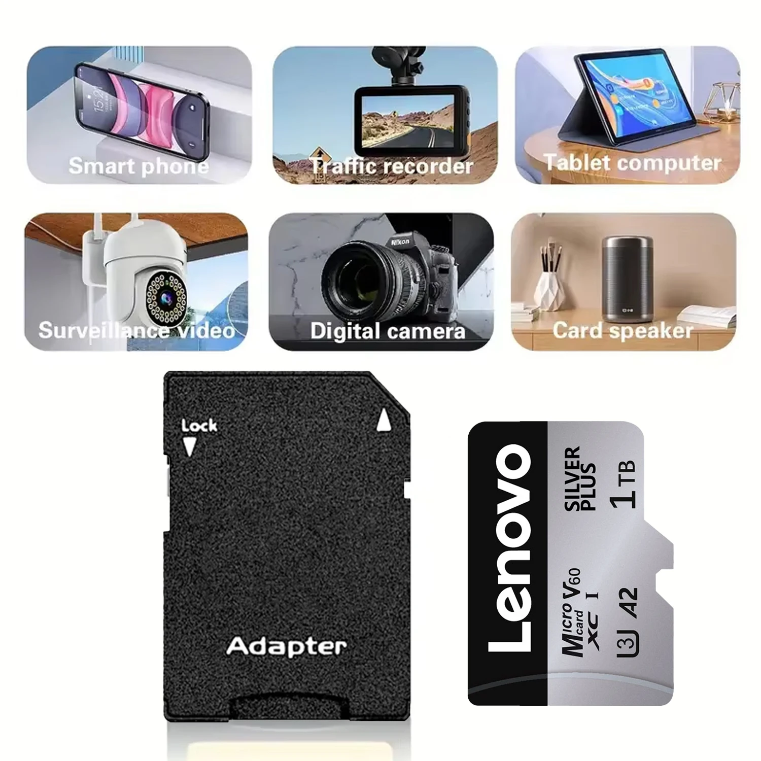 레노버 메모리 카드 1TB 고속 TF 플래시 카드 C10 U3 A2 지원 카메라폰 닌텐도 스위치 64GB 128GB 256GB 512GB TF 카드