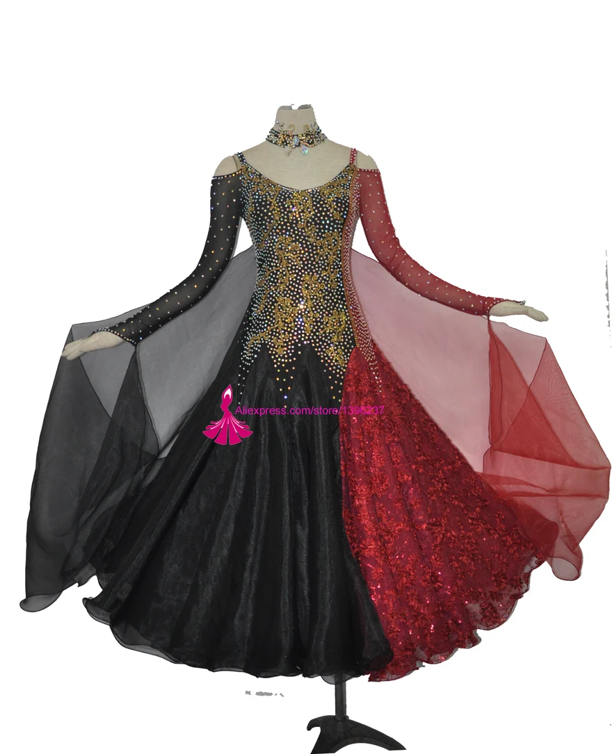 

Adult Ballroom Dance Dress 2023 New Design Ballroom Dancing Costume Lady's Modern Flamenco Waltz Competition Dresses