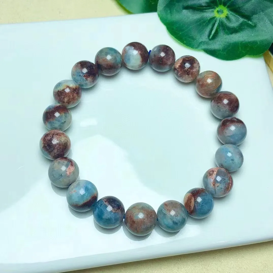 

8mm Good Quality One Bracelet Natural Island Aquamarine Crystal Healing Bead Bracelet Fashion Jewelry Gift For Friends