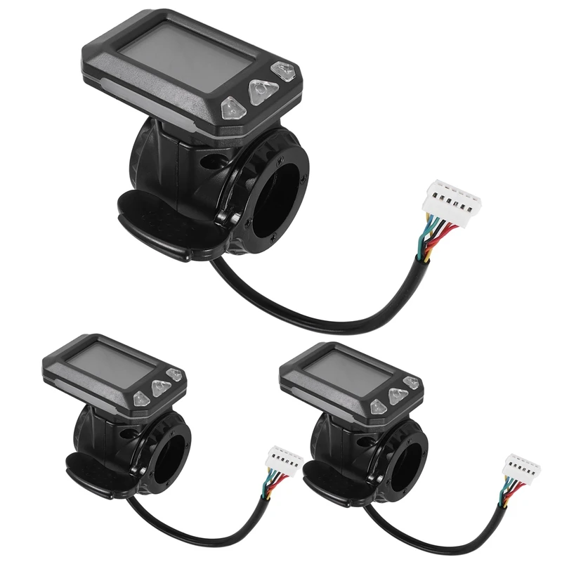 

3X 24V 36V Adjustable Electric Scooter Instrument Display Screen Switch Accelerator For 5.5 Inches Scooter Parts(6 Pins)
