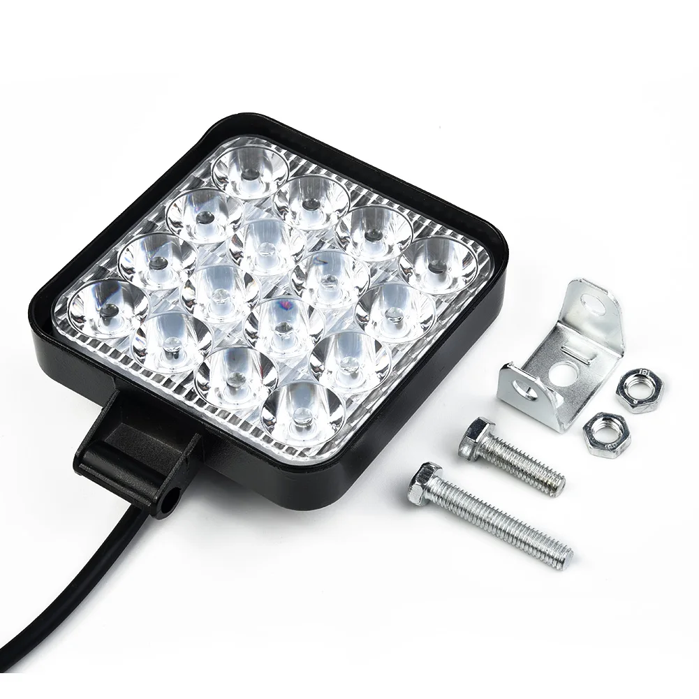 

Durable New Portable Useful Work light Off-road Shockproof Stainless steel Waterproof 16-LED 6000K Car Driving