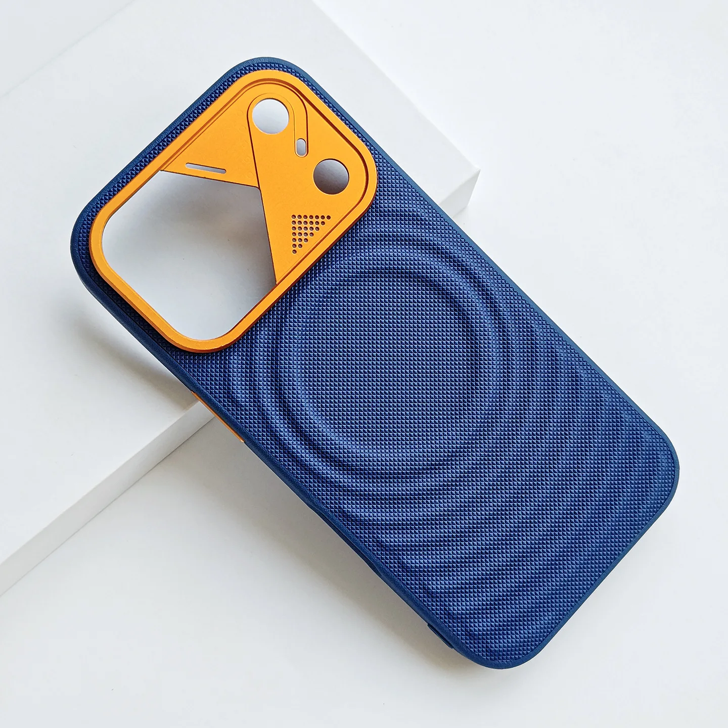 Luxury Wave Magnetic Leather Case with Wireless Charging Support