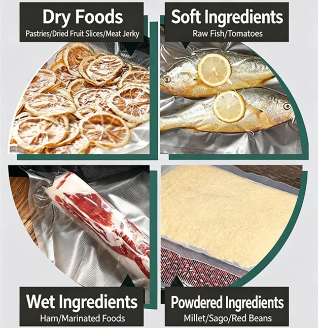 Electric vacuum sealing machine food storage sealing touch dry/wet built-in cutter kitchen food sealing vacuum packaging machine 4