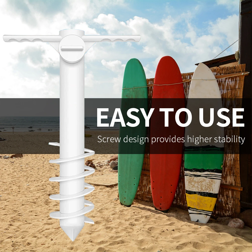3/5 Spin Beach Umbrella Stand with Hook Inserts Spiral Umbrella Plug Equipment Umbrella Ground Anchor Outdoor Travel Accessories 4