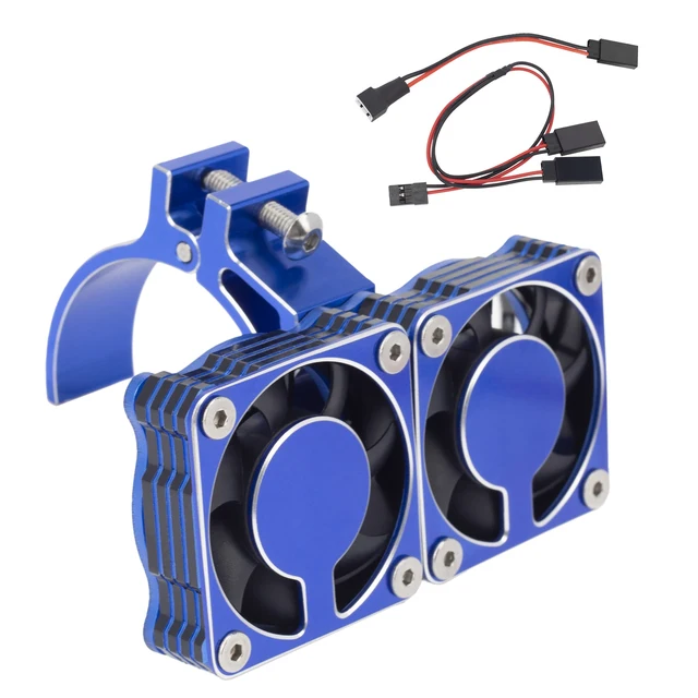 

Racing 49MM Motor Heatsink Brushless 4010 Metal Dual Fan Ajustable Mount 47-51mm for TRAXXAS ARRMA 4985 1717 1/8 1/5 RC Car
