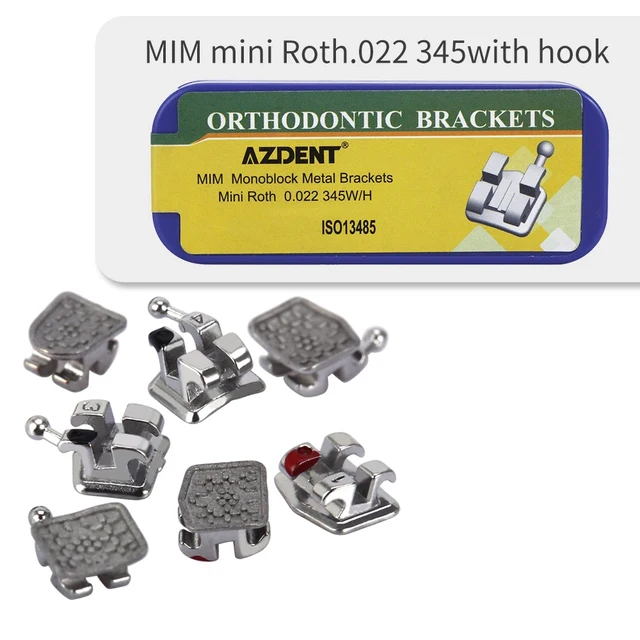 Soportes De Ortodoncia Dentales Metal MINI Roth/Mbt 022 " Ranura 3-4-5 Ganchos Dentista Herramientas Materiales I.418748654