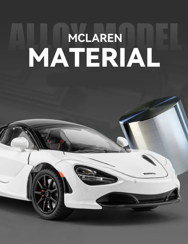洋書 MCLAREN RACING SPORTS CARS 1:24 McLaren 720S Alloy Racing Car Model Diecast Metal