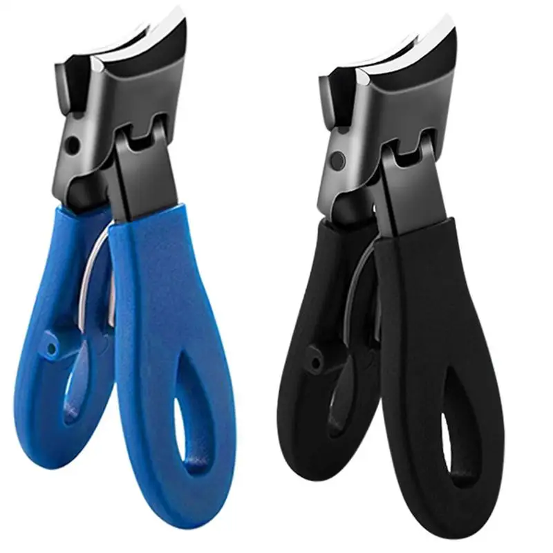 Slanted Nail Clippers Wide Jaw Opening Slanted Curved Nail Trimmer for Thick/Ingrown Nails Stainless Steel Pedicure Tool