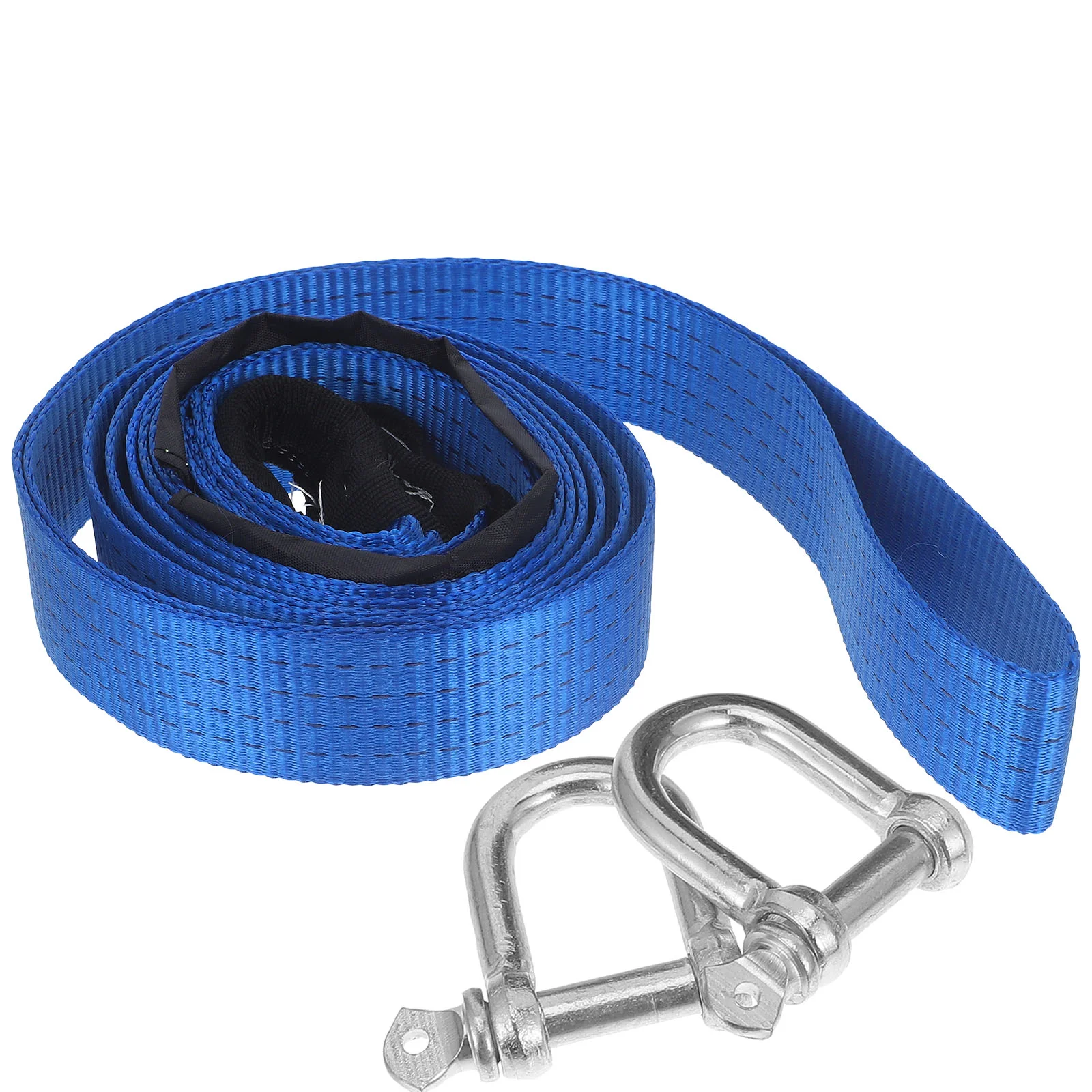 

1 Set Car Tow Dolly Towing Strap Heavy Duty Boat Trailer Winch Strap Tow Chain With Hook
