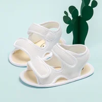 KIDSUN 2024 Newborn Baby Girl Sandals Cotton Sole Light Weight Breathable Baby Princess Shoes Baby Girl Infant Sandals Canvas 1