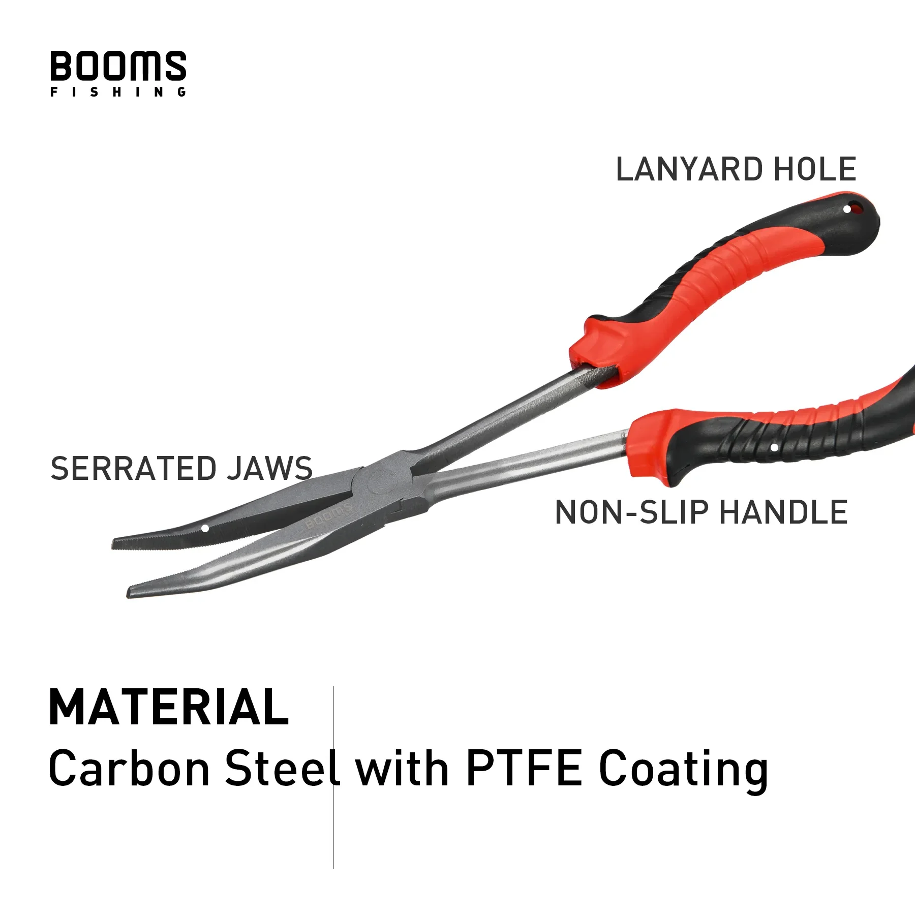 붐 낚시 F05 낚시 플라이어 28cm 긴 코 물고기 훅 제거제 안티 손실 교수형 끈 탄소 강철 바닷물 태클 도구