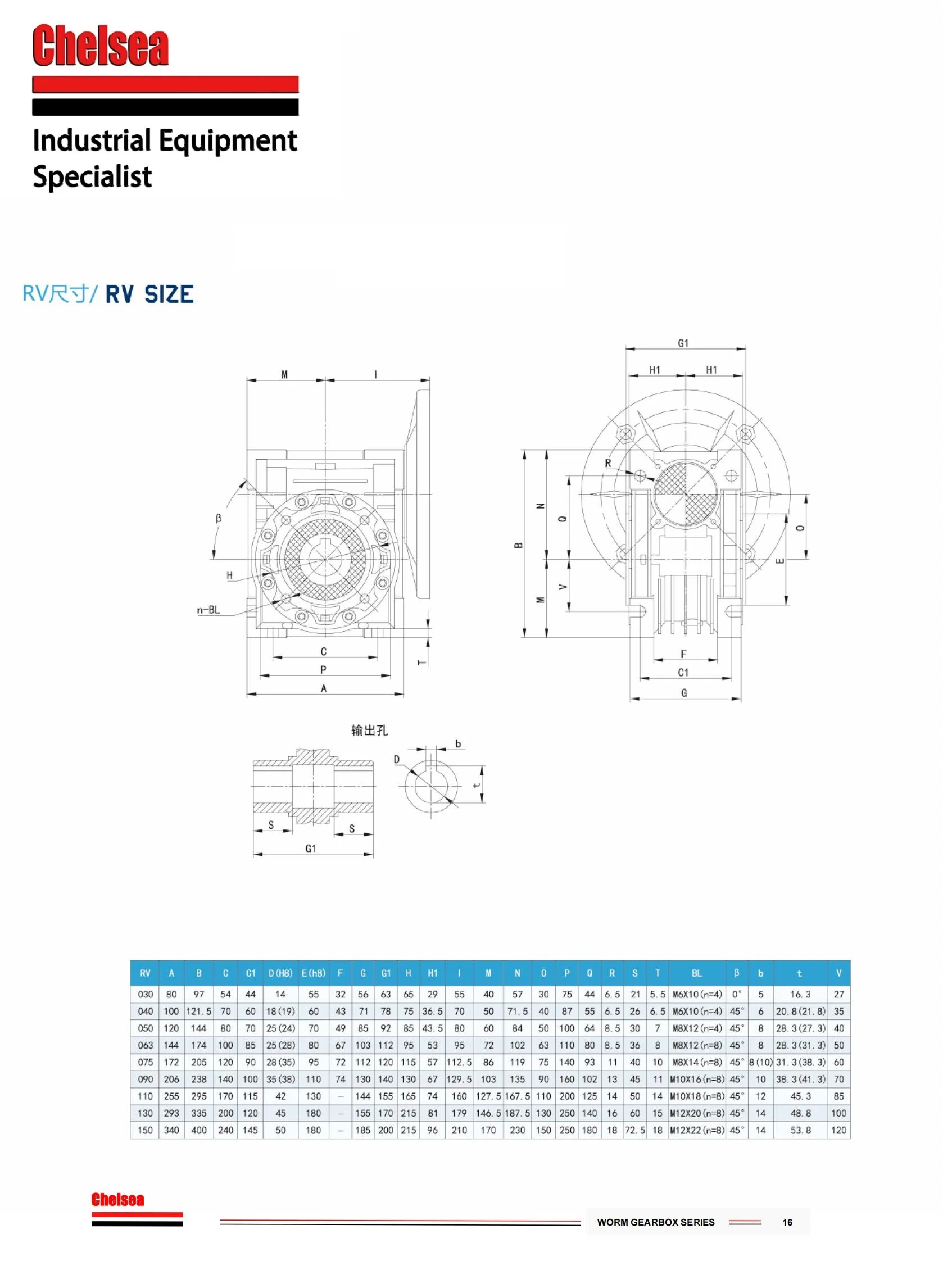 첼시 NMRV40 웜 기어 감속기 웜 기어박스 입력 9/11/14mm 출력 18mm 비율 5:1/100:1 모터 0.09kw-0.37kw