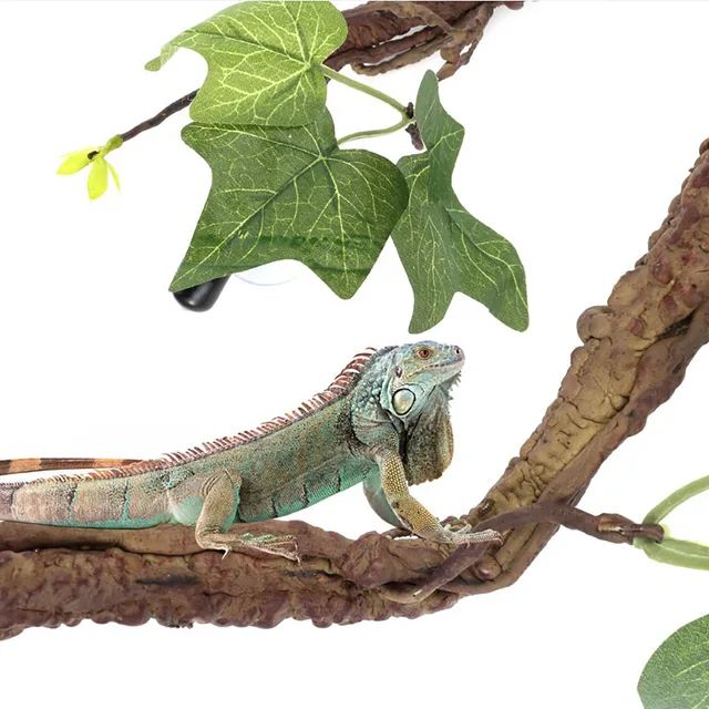 Hüllómászó Szőlő 2Pcs Terrárium Növényi Dekoráció Szívópohár Műanyagok Ágakkal Pet Tank Élőhely Dekorációja - Image 2