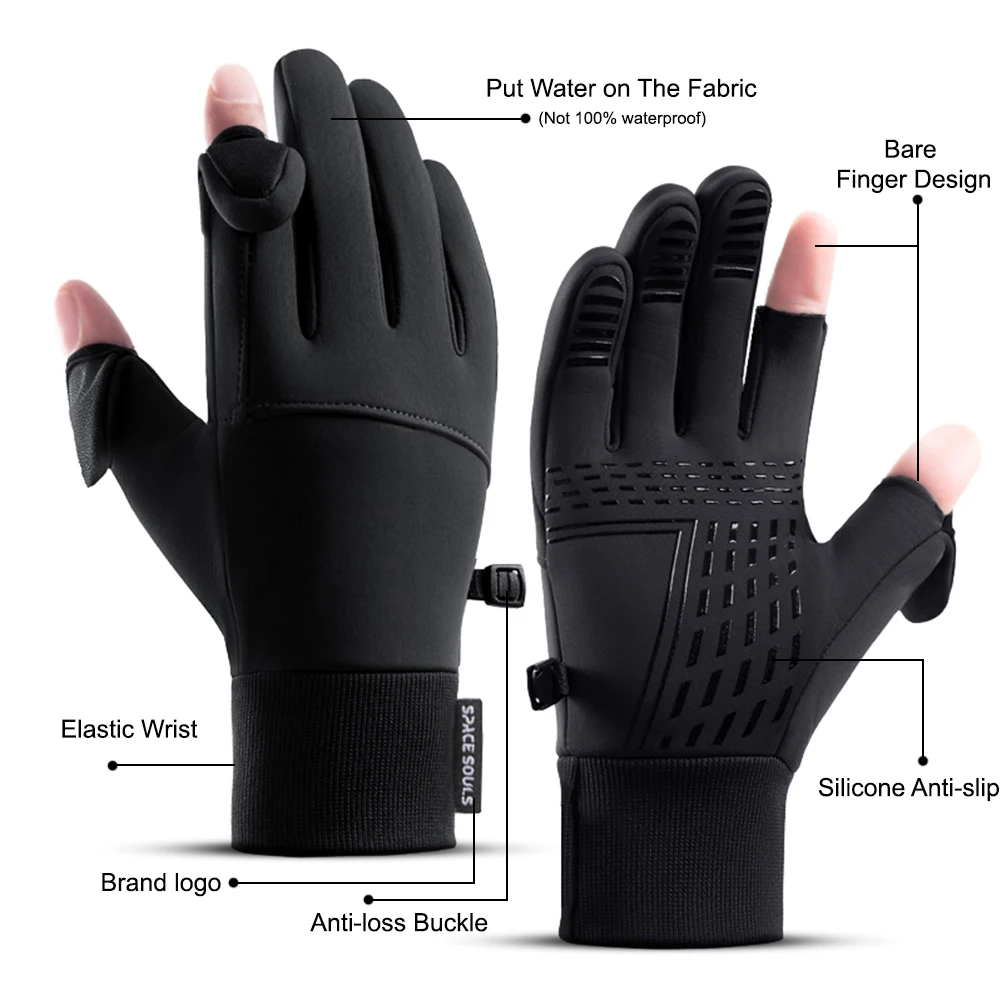 Winter Men's Women's Warm Gloves Windproof Waterproof Touchscreen Gloves Outdoor Sports Running Fishing Cycling Skiing GloveS 4