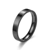 4mm Simplicity Flat Stainless Steel Rings Japanese Korean Fashion Glossy Titanium Steel Finger Rings Youth Boy Girl Jewelry Gift 5