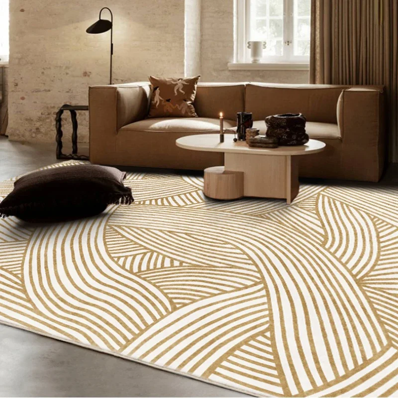 

Modern Light Luxury Rugs for Bedroom Abstract Line Living Room Decoration Carpet Large Area Cloakroom Plush Rug Lounge Floor Mat