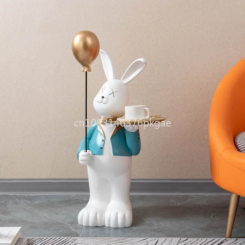 

Guest Rabbit Living Room Floor Decoration Tea Table Tray TV Cabinet Next To Housewarming Gift Soft Decorations
