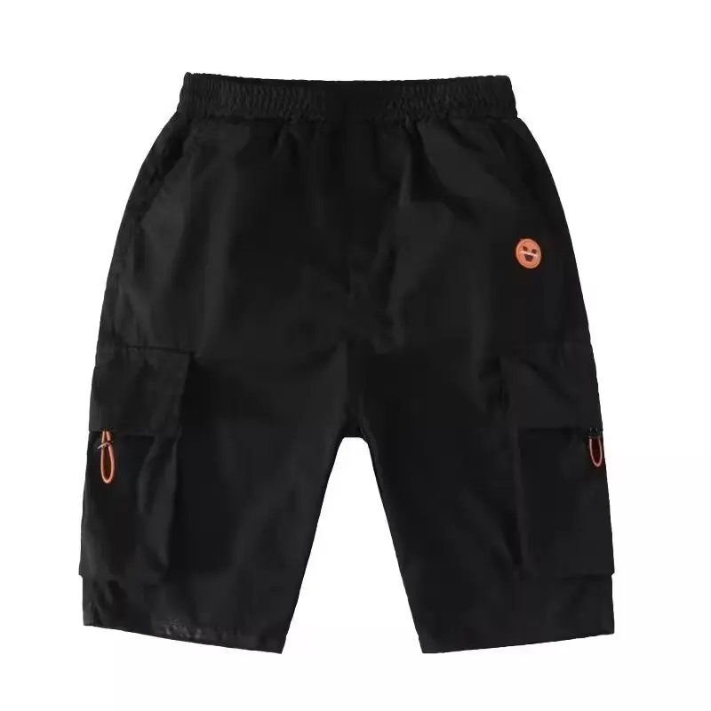 Summer Boys' Cotton Shorts Daily Casual Orange Sports Short Pants High Street Fashion Children's Clothes Boys Pants New