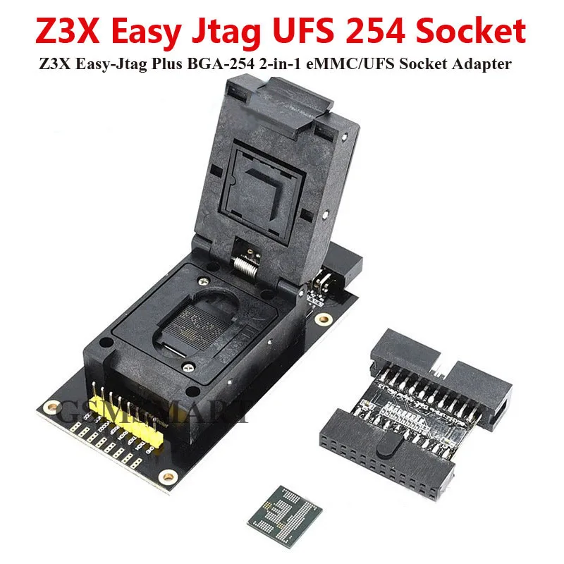 2026 Z3X Easy-Jtag 플러스 BGA-254 2-in-1 eMMC UFS BGA 254 소켓 어댑터 (수리 및 프로그래밍용 Easy JTAG 포함)