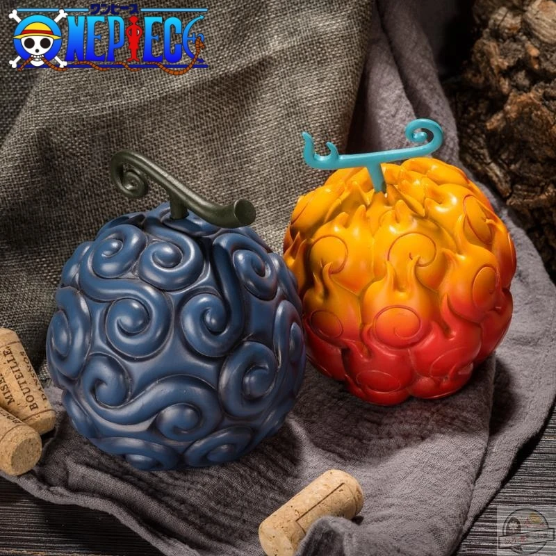One Piece Devil Fruit Anime Figure Manga Statue Rufy Rubber Fruit Ace Flame Fruit Figurine Decorazione Da Collezione Model Toys