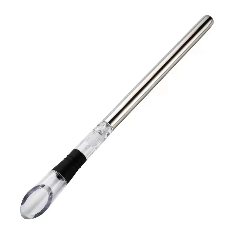 20Pcs Stainless Steel Frozen Stick Ice Wine Cooler Chiller Stick with Wine Pourer Cooling Cooler Beer Bar