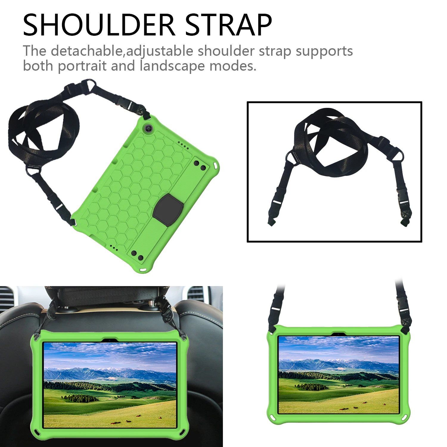 Durable Multifunction Tablet Armor Case with Kids Stand and Strap