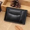 New Fashion Small Men's Leather Money Clip Wallet With Coin Pocket Card Slot Cash Holder ID Bag Magnet Hasp Mini Purse For Male 5