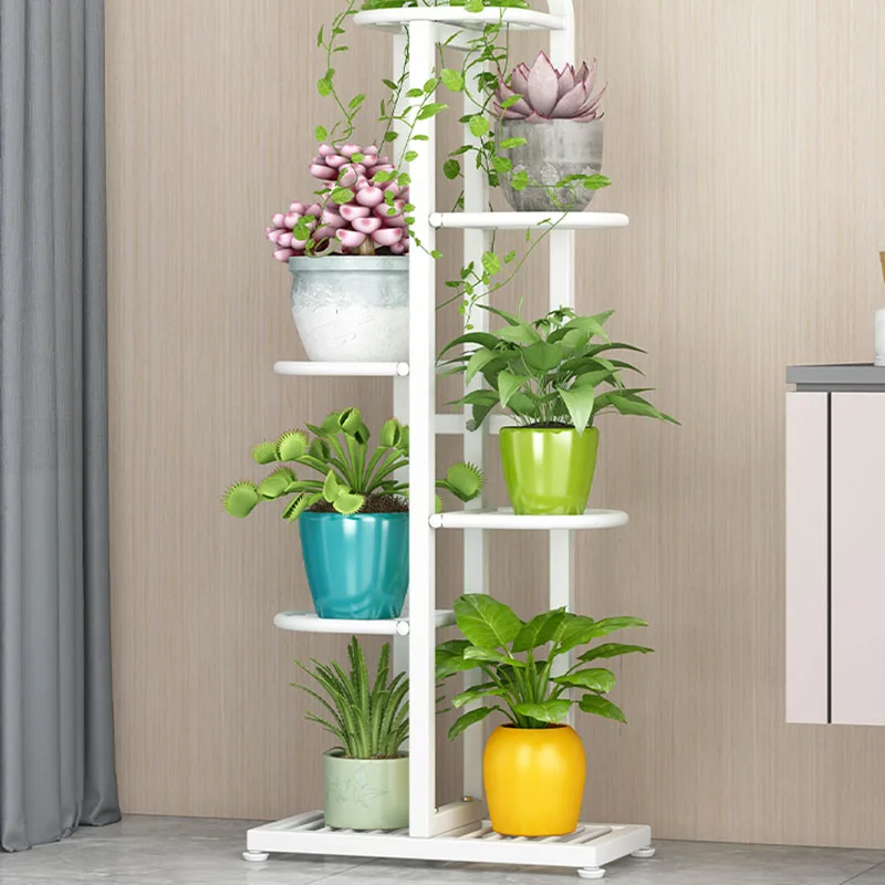 Indoor Balcony Plant Shelf Organizer Bracket Patio Backdrop Flower Shelf Metal Floor Set Di Mobili Da Giardino Outdoor Furniture