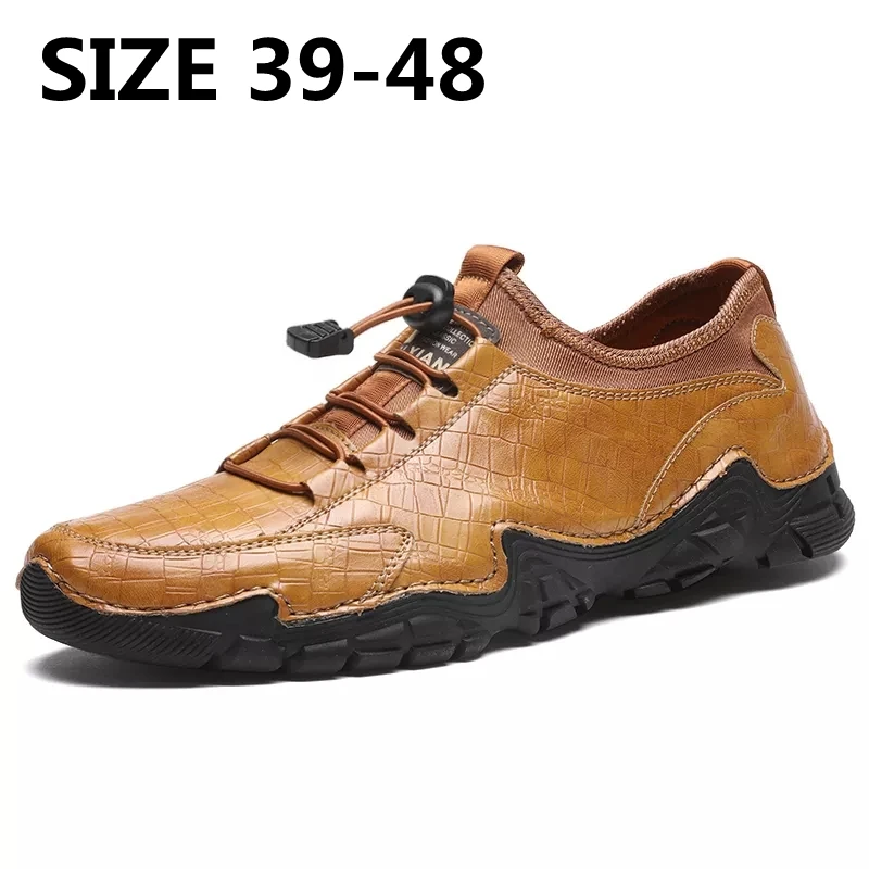 

Men Casual Sneakers Driving Shoe Leather Loafers Men Shoes Fashion Hot Sale Moccasins Footwear Big Size 39-48