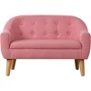 Children's Sofas, Kids Sofa,Linen Fabric 2-Seater Upholstered Couch,Small Toddler Couch for Children Gift(30-Inch) (Pink) 6