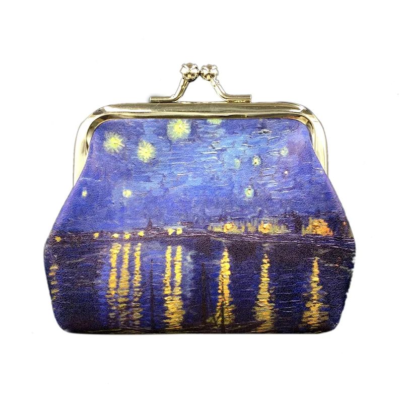 Black Canvas Cotton Zipper Tote Bag - Starry Night by Van Gogh – Soulla